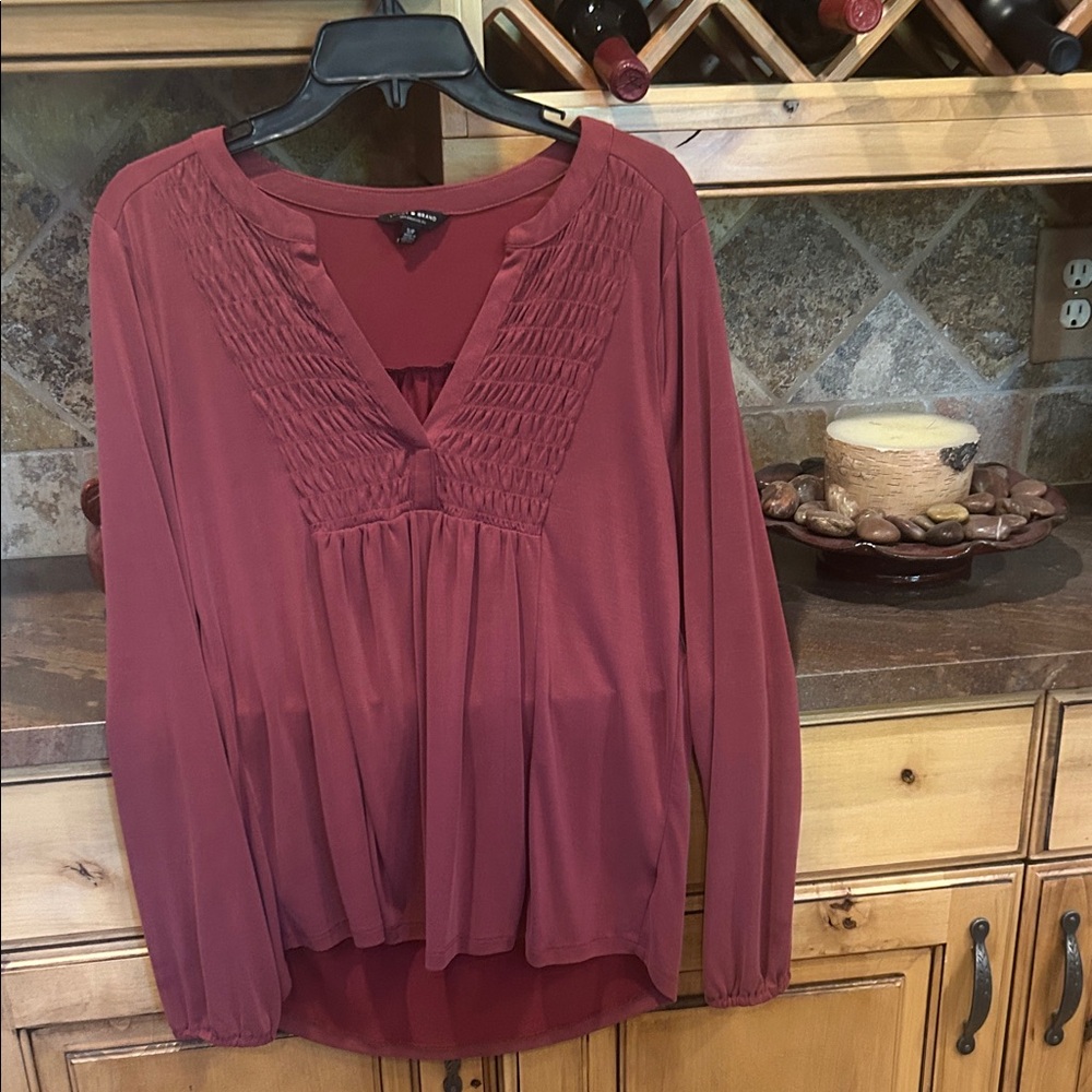 Lucky Brand Deep Red Blouse
